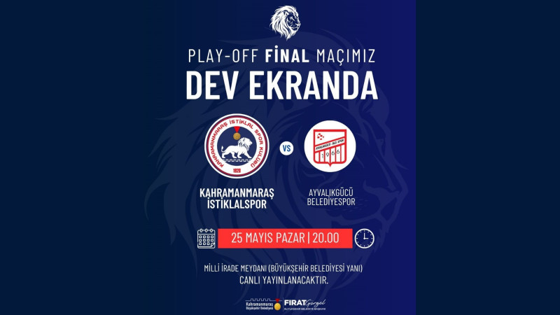 Büyükşehir, İstiklalspor’un Final Müsabakasını Dev Ekranda Sporseverlerle Buluşturacak