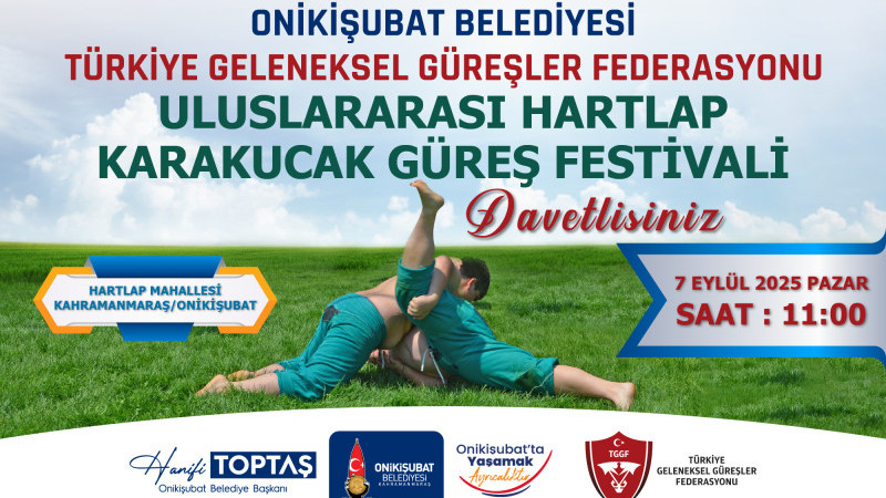 Onikişubat Belediyesi’nden Uluslararası Hartlap Karakucak Güreş Festivali