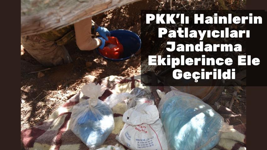PKK'lı Hainlerin Patlayıcıları Jandarma Ekiplerince Ele Geçirildi