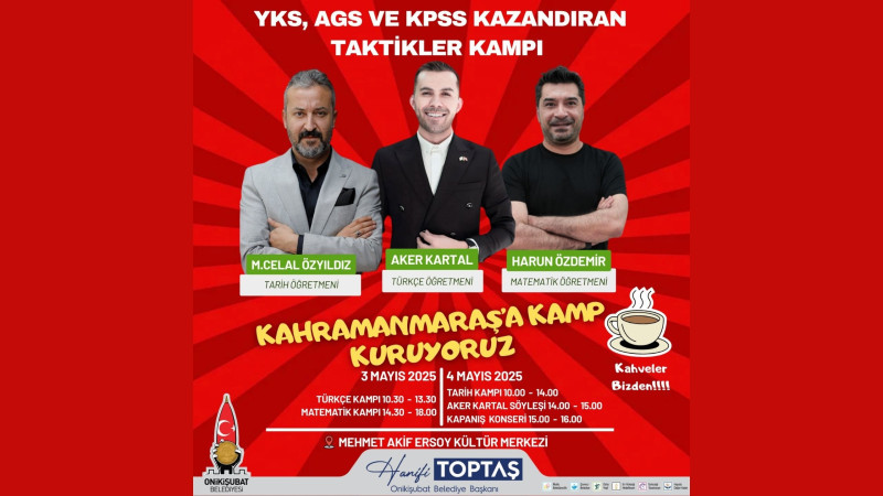 Celal Özyıldız, Aker Kartal ve Harun Özdemir, Onikişubat’a kamp kuruyor