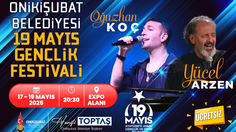 Onikişubat Gençlik Festivali, Oğuzhan Koç konseriyle başlıyor!