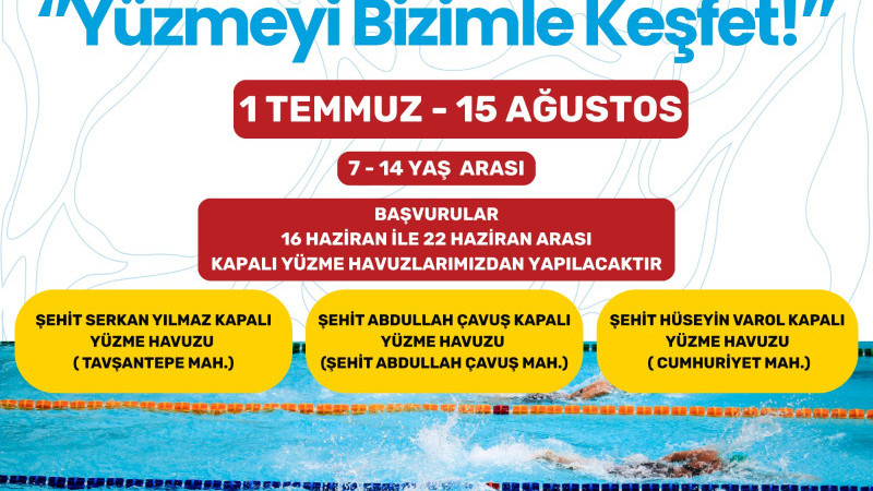 Onikişubat Belediyesi’nin ‘Yüzmeyi Bizimle Keşfet’ kursu başlıyor