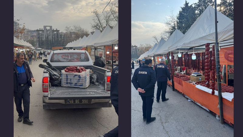 Onikişubat Belediyesi Zabıtası, tarihi geçmiş 850 kilogram sucuk ele geçirdi