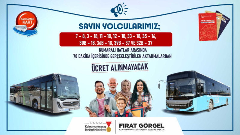 Büyükşehir’den Ücretsiz Aktarma